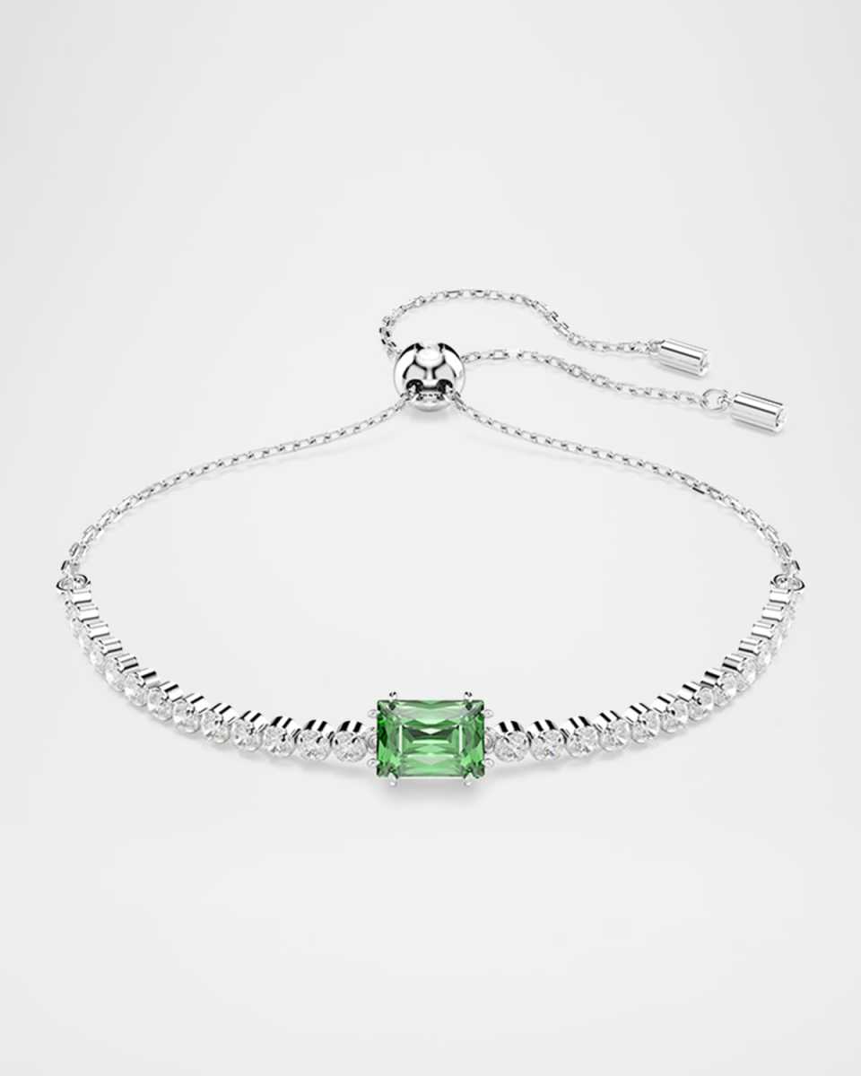 Matrix Rhodium-Plated Round and Baguette-Cut Crystal Bracelet